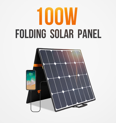 caricatore pieghevole 32v del pannello solare di 100 w per la centrale elettrica all'aperto