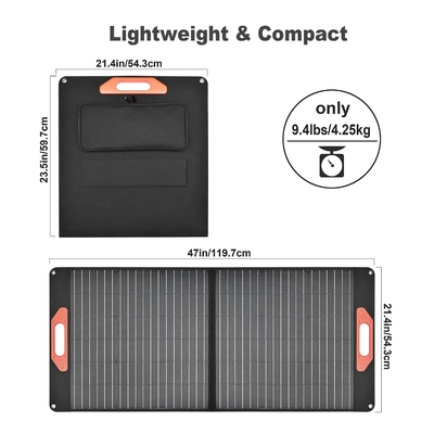 pannello solare della Banca di potere del caricatore di 100w Etfe per Summer Camping Van RV