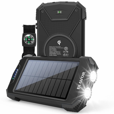 La Banca portatile senza fili di energia solare del caricatore 10000mAh di Qi per il telefono ed il computer portatile