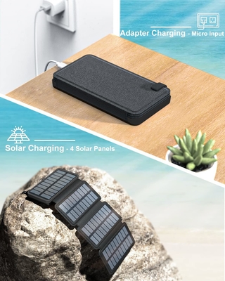 Pannello solare del caricatore della Banca di potere dell'OEM 25000mAh 6W per il telefono cellulare