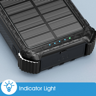 Caricatore solare portatile impermeabile 26800mAh della Banca di potere IPX5 con 3 cavi incorporati