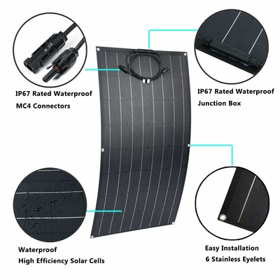 Pannello solare monocristallino pieghevole di 12V 100w flessibile
