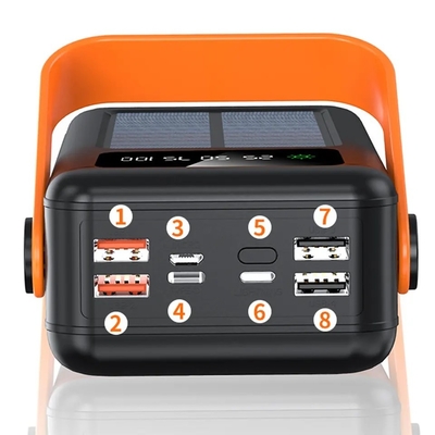 la Banca di energia solare di 30000mAh 100000mAh 120000 Mah Solar Charger Detachable Cable con la cordicella
