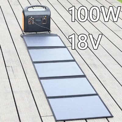 Pannello a celle solari pieghevole del pannello solare 100W 18v 5 della volta flessibile per all'aperto domestico