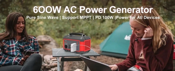 600W USB generatore solare a ricarica rapida Batteria portatile al litio Stazione elettrica AC DC