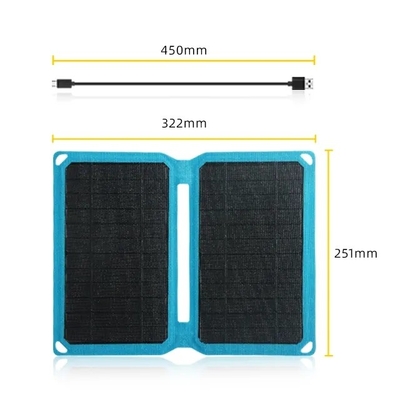 pannello solare pieghevole portatile 10W caricabatterie per campeggio viaggi escursioni