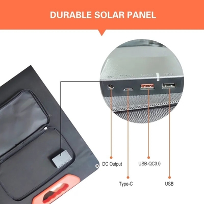 60W 100W 150W pannelli solari portatili pieghevoli 200W per campeggi all'aperto