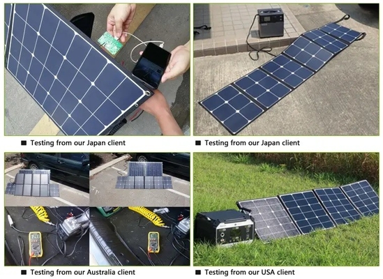 pannello solare portatile di energia solare 6 pieghevole ETFE 60W sacchetto pieghevole caricabatterie