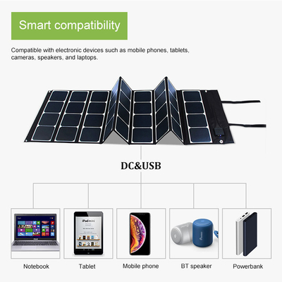 Pannello solare pieghevole portatile 120W impermeabile per il campeggio all'aperto