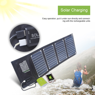 Caricatore pieghevole solare del pannello solare del caricatore 20w con l'uscita del Usb 2 impermeabile