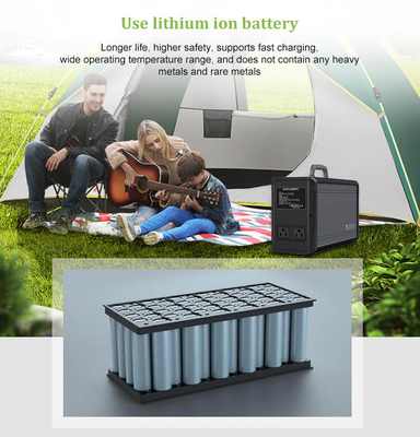 Centrale elettrica portatile della centrale elettrica portatile della batteria Lifepo4 per il frigorifero 1000wh