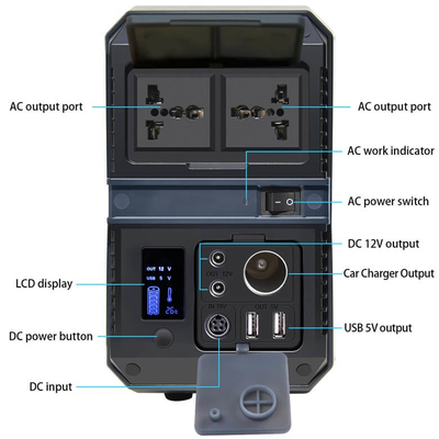 Centrale elettrica mobile del generatore portatile della centrale elettrica di UPS 500W che si accampa con l'uscita di CA di CC di USB