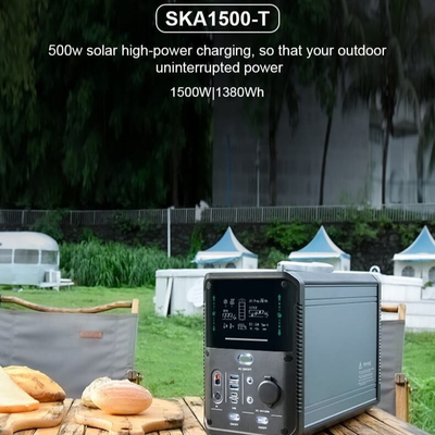 1500W Li Ion Power Station ricaricabile per stoccaggio all'aperto di emergenza di viaggio