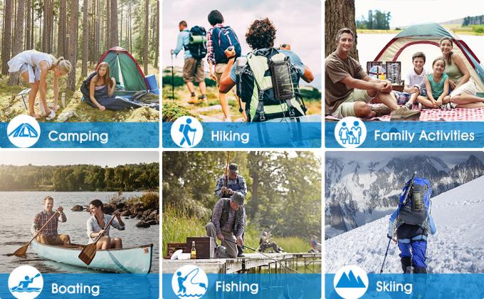 Caricatore solare portatile impermeabile 26800mAh della Banca di potere IPX5 con 3 cavi incorporati 1